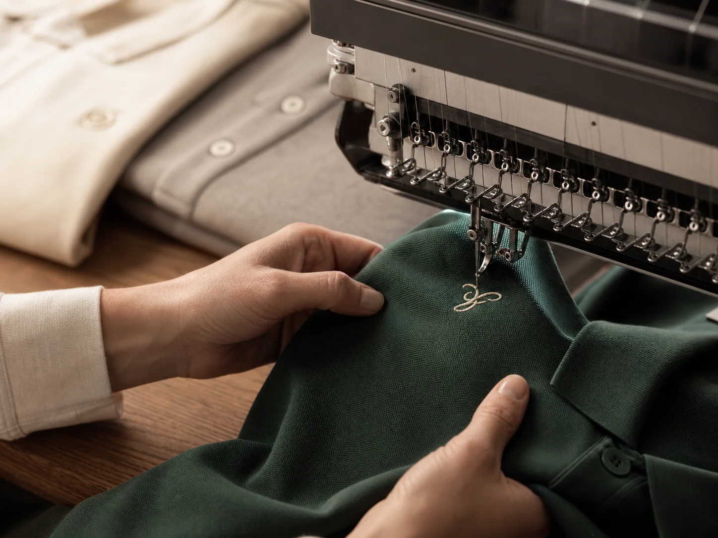 Dettaglio di ricamo professionale